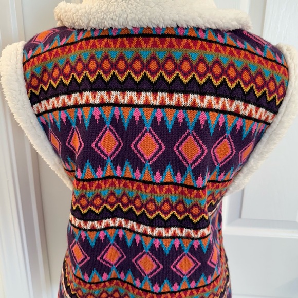 Johnny Was Yuya Sherpa Reversible Sweater Vest XL NWT‎ $398 - Picture 7 of 12